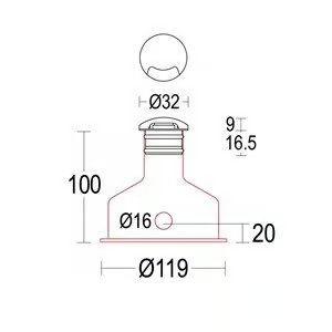 SEGNO WALK 1L - LED walkover light outdoor stainless steel steplight by Ghidini Lighting - view 3